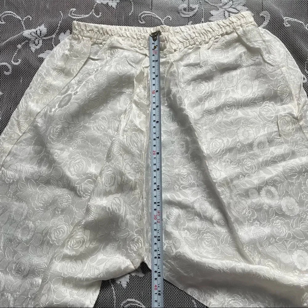 Asian 2 Piece Silky White Pyjama Set - Picture 12 of 16